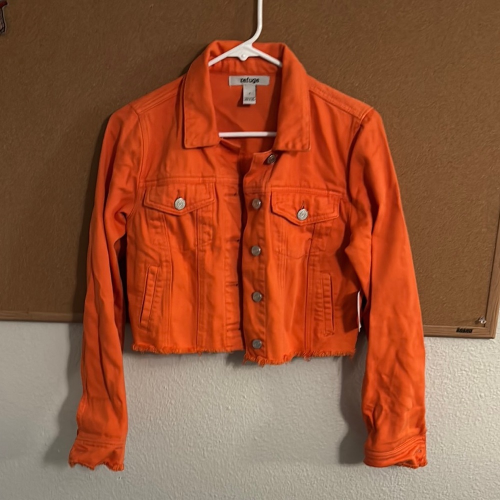 Charlotte Russe Orange Crop Jacket
